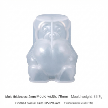 Sitting Bear With Heart Candle Mould(sm0501