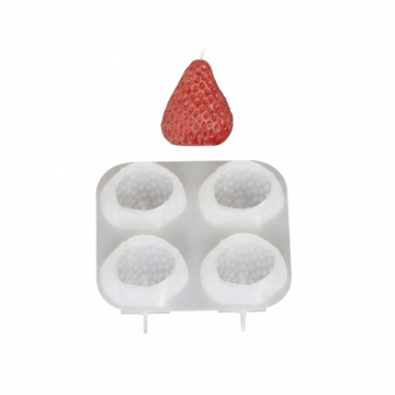SM1377 4 CAVITY SMALL STRAWBERRY CANDLE MOLD