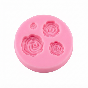4 cavity rose 3d flower candle mould hbr3829