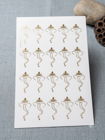 A5 Ganesha Embossed Sticker