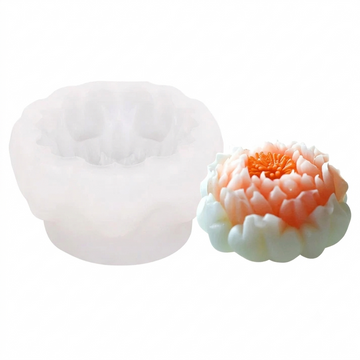 3D Blossom Lotus Candle Handmade Mould HM0058