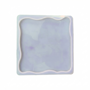 4" agate square coaster