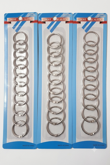 DAIRY RING AND KEY RING SILVER 19MM/25MM/32MM