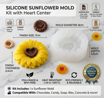 1561112 ROUND SUN FLOWER MOLD/MOULD