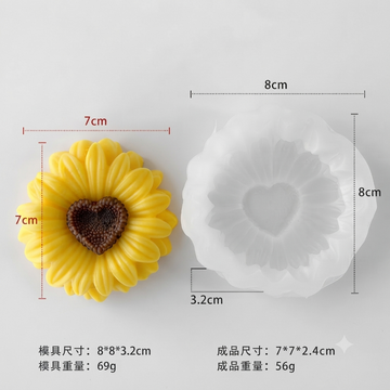 1561112 ROUND SUN FLOWER MOLD/MOULD
