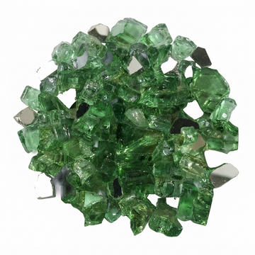GREEN FIRE PIT GLASS STONE