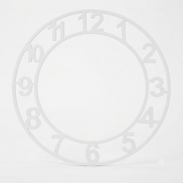 acrylic silver number ring
