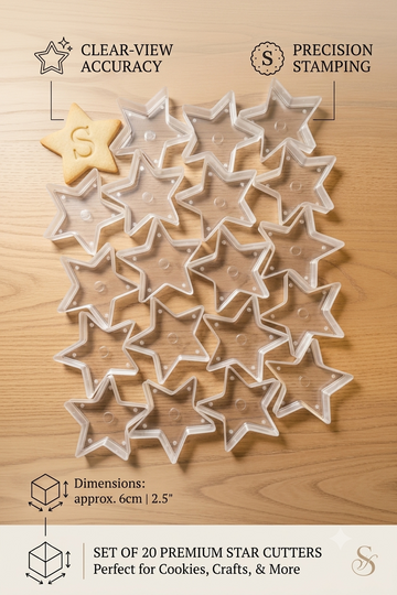 Polycarbonate T-Light Cups - BIG STAR (20 Pcs) 1.5INCH BY 1.5CM aprrox
