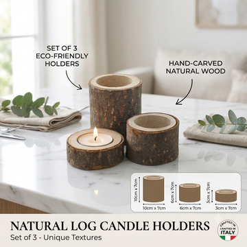 Tree Stump Wooden Candle Holder Tea Light Holder WX303