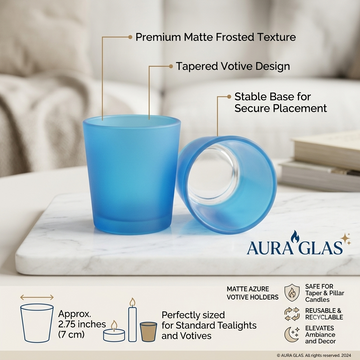 small BLUE CANDLE JAR