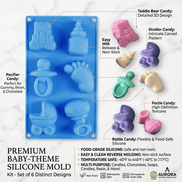 6 cavity baby mould/mold