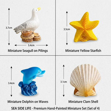 OCEAN THEME MNIATURE SET OF 4PC