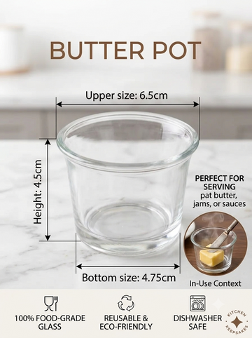 CANDLE BUTTER POT JAR PACK OF 10PC