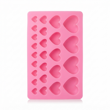 25 CAVITY HEART PINK MOULD HBR1432