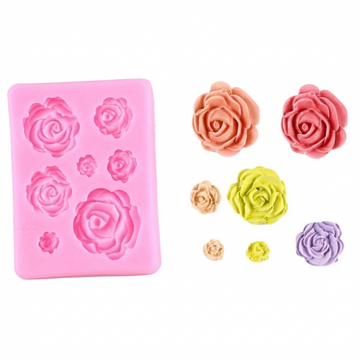 7 cavity rose candle mold/mould hbr3834