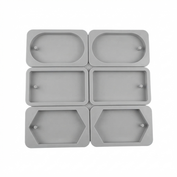 HBR3844 Candle Aroma Wax Tablet Silicone Mold F: 2 Rhombus 2 Rectangle 2 Oval