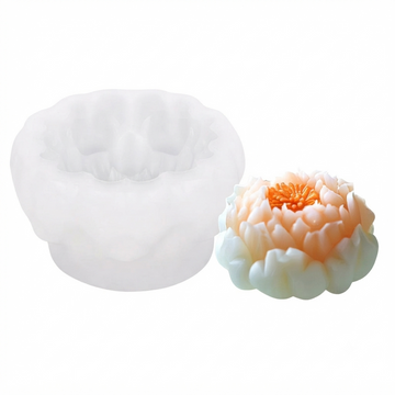 3D Lotus Blossom Flower Candle Handmade Mould HM0061