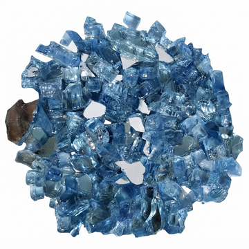 sky blue fire pit glass stone