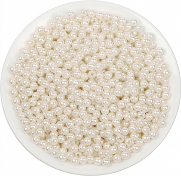Pearl Beads White (8mm) pack of 50gm ( size big )