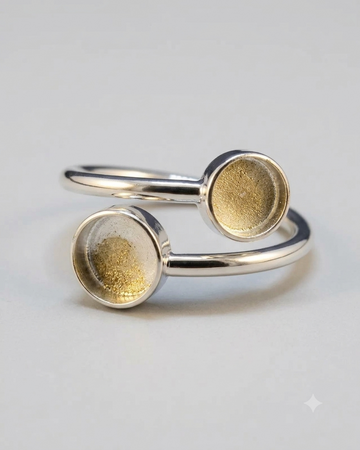 DOUBLE CIRCLE RING BAZEL