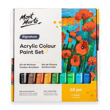 Mont Marte Acrylic Colour Paint Set 18 X 36ML