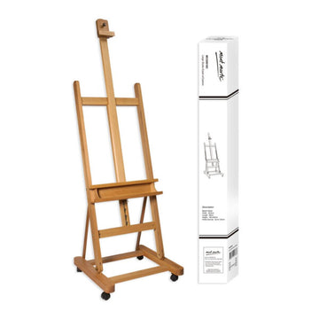 Mont Marte Large Studio Easel w/castors Beech Wood
