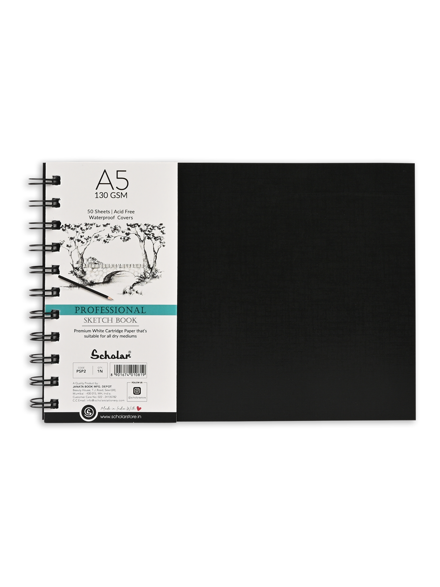 Scholar Professional Sketch Pad 50 Sheets 130 Gsm