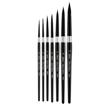 Silver Brush Black Velvet Round Watercolor Brushes Set of 7