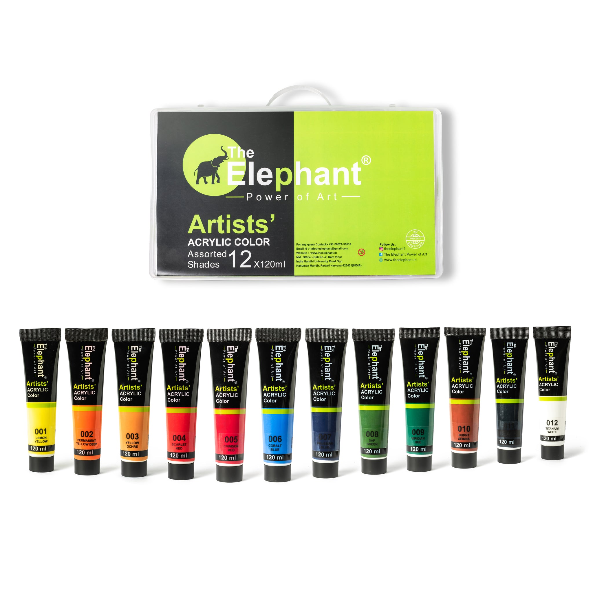 The Elephant artist acrylic colour 120ml - 12 shade