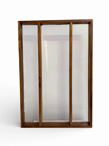 TEAK WOOD FRAME WITH ACRYLIC BASE 16X12" INCH