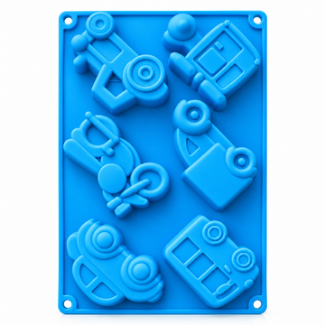 6653 6 Cavity toy car mould for casting powder