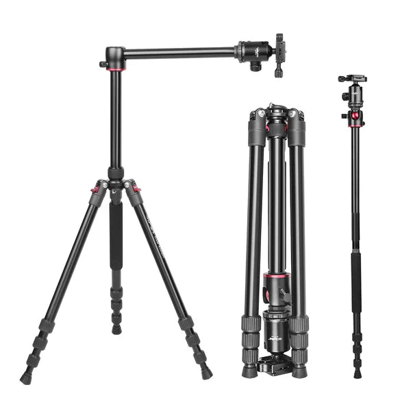 DIGITEK Foldable Aluminum Tripod Cum Monopod with Swivel Pan Head