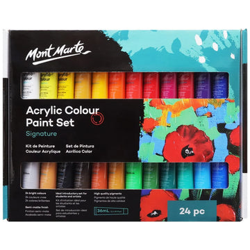 Mont Marte Acrylic Colour Paint Set 24 X 36ML