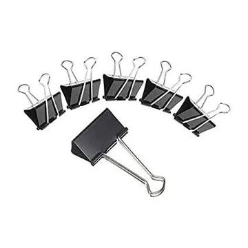 Binder Clips Black Set of 2