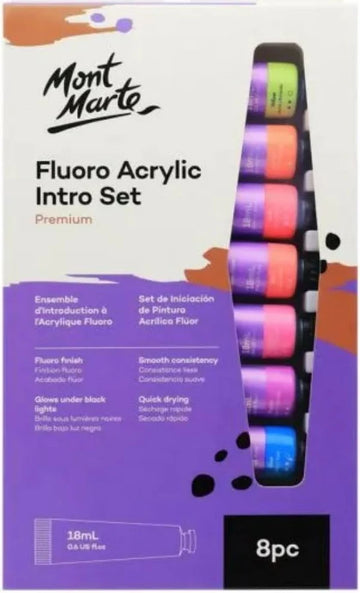 Mont Marte Fluoro Acrylic Paint Intro Set