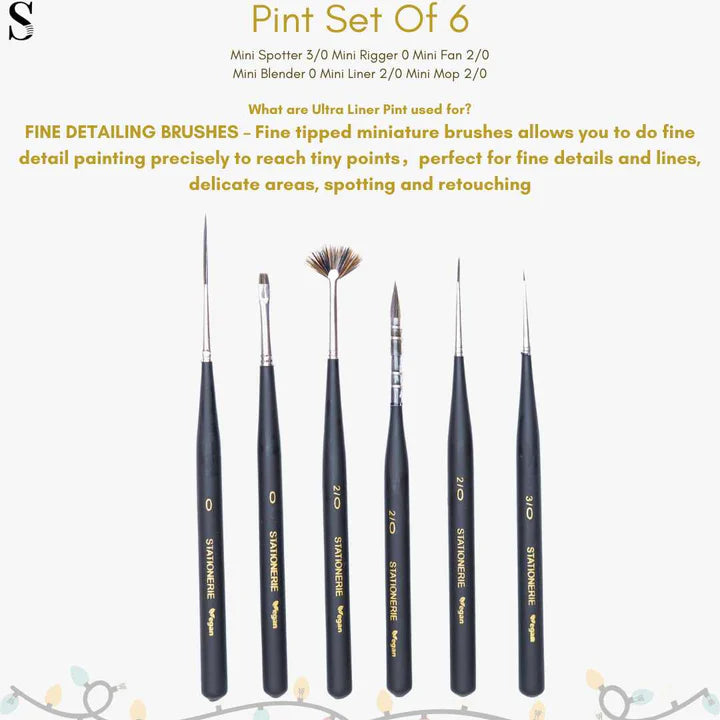 Stationerie UltraMini Pint Set Of 6 Phantom Matte Black Edition
